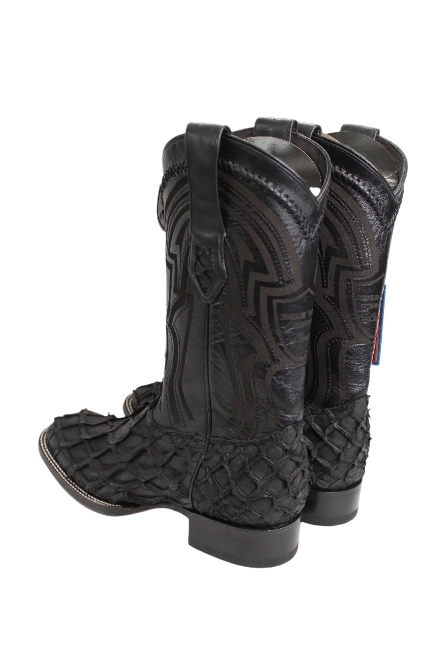 Wild West Boots - Exotic Fish Matte Black