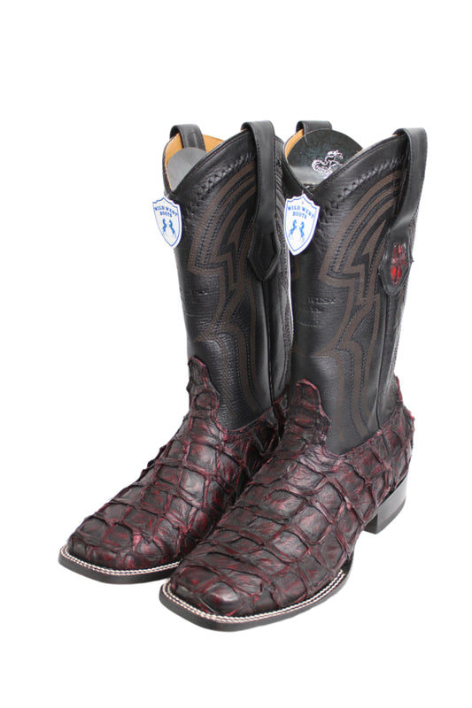 Wild West Boots - Exotic Fish Black Cherry