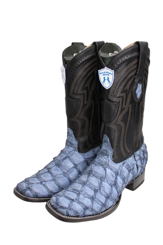 Wild West Boots - Exotic Fish Blue Jean