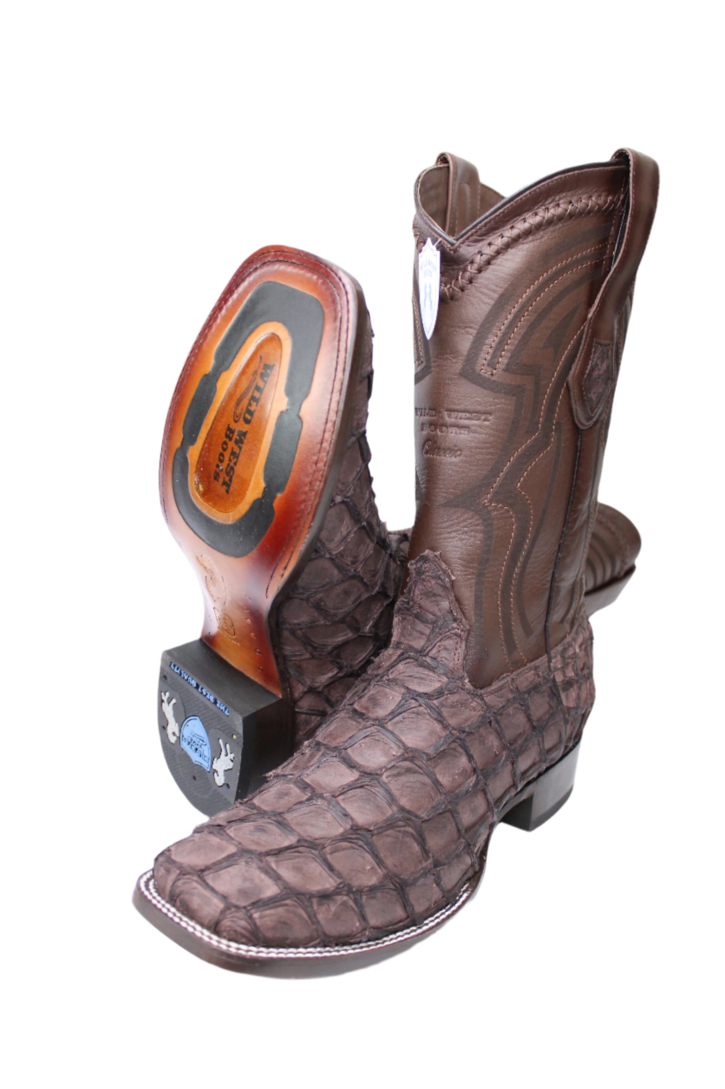 Wild West Boots - Exotic Fish Tabacco