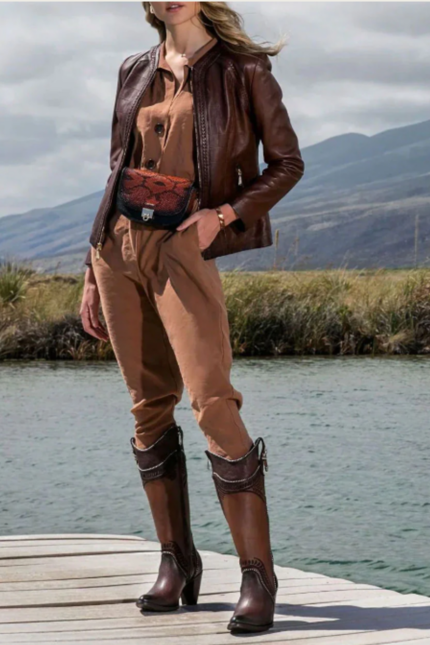 Honey Embroidered Knee-High Boot
