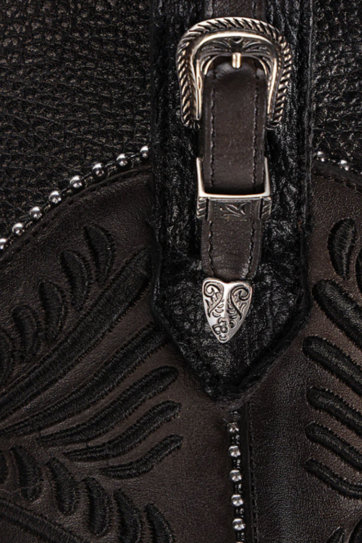 Black Python Knee High Boots for Women