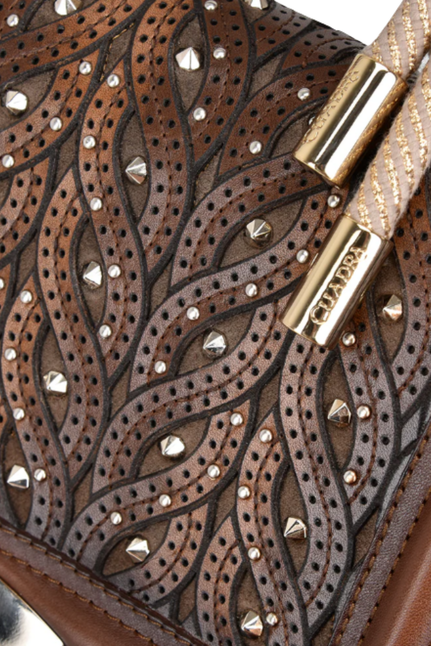 Brown Handcrafted Top Handle Handbag
