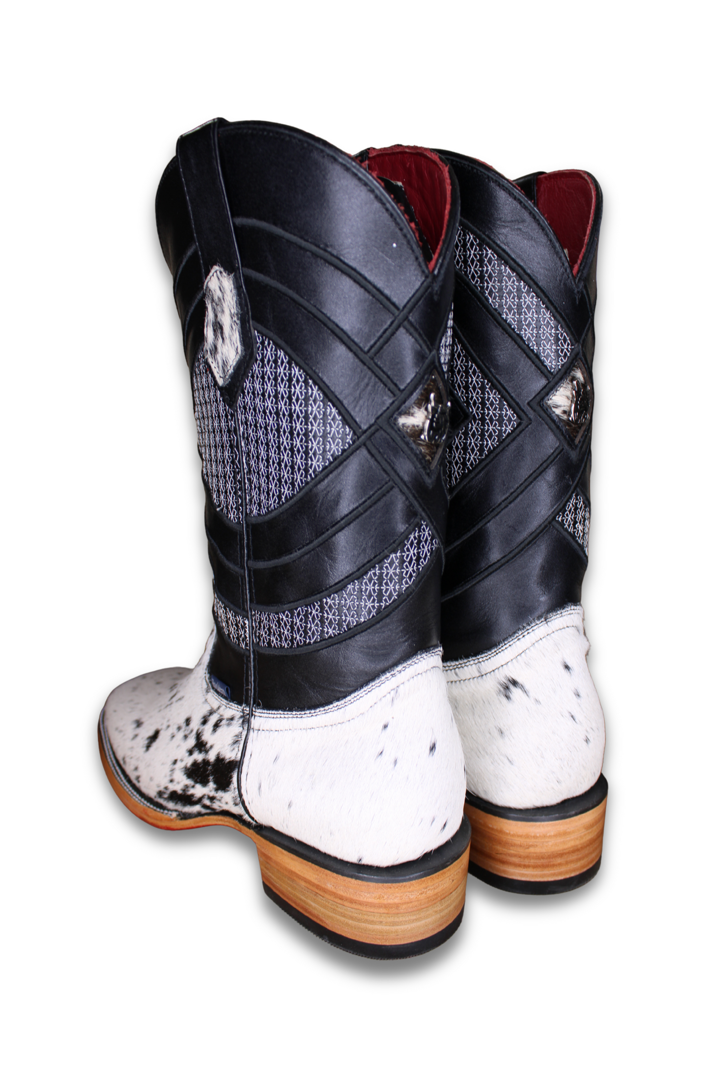 Cattleman Cowhide Red Bottom Square Toe Cowboy Boot Size 11