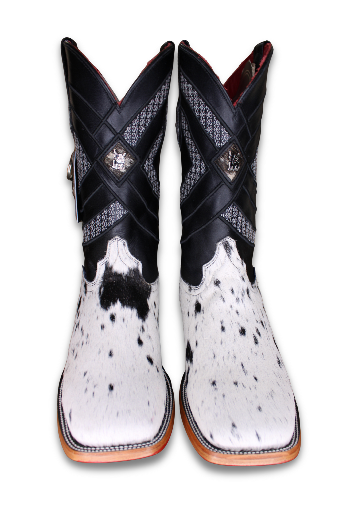 Cattleman Cowhide Red Bottom Square Toe Cowboy Boot Size 11