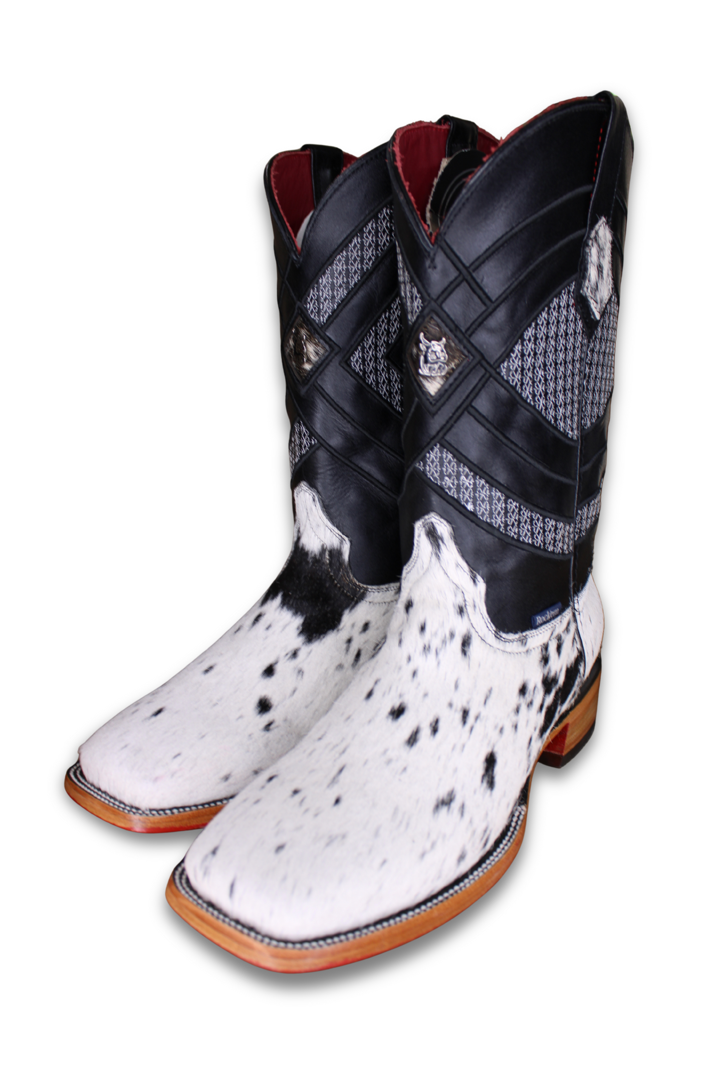 Cattleman Cowhide Red Bottom Square Toe Cowboy Boot Size 11
