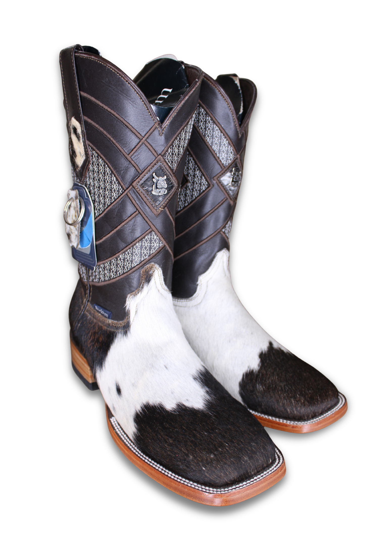 Cattleman Cowhide Square Toe Cowboy Boot Size 9