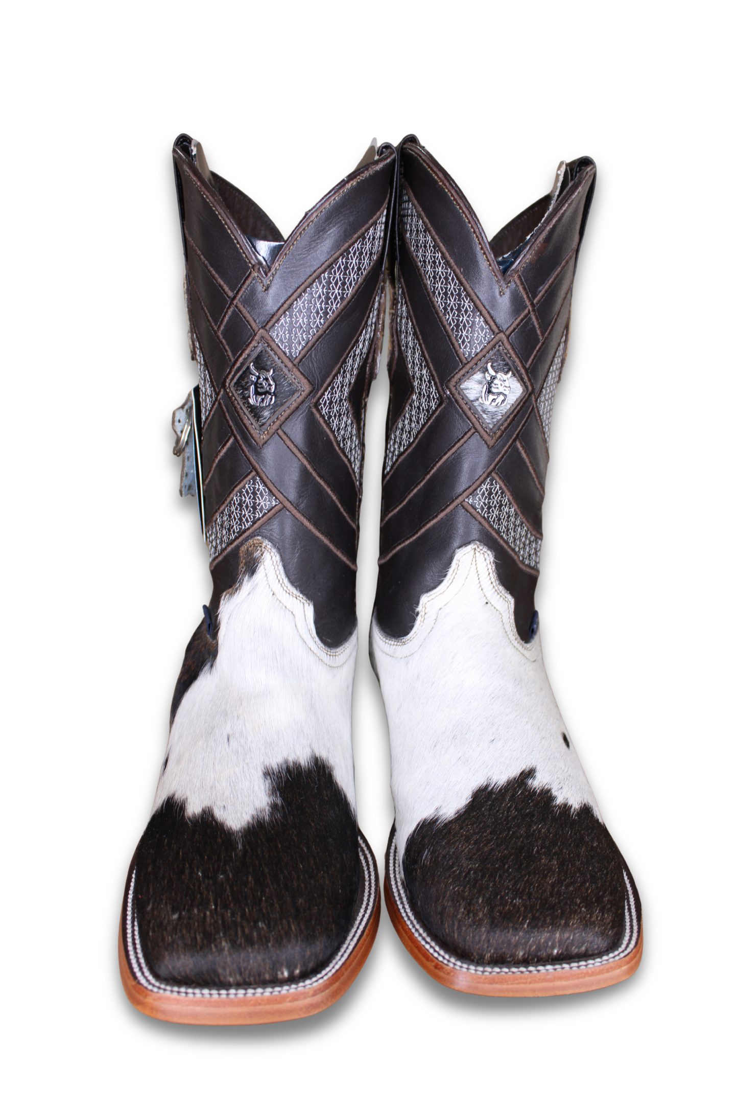 Cattleman Cowhide Square Toe Cowboy Boot Size 9