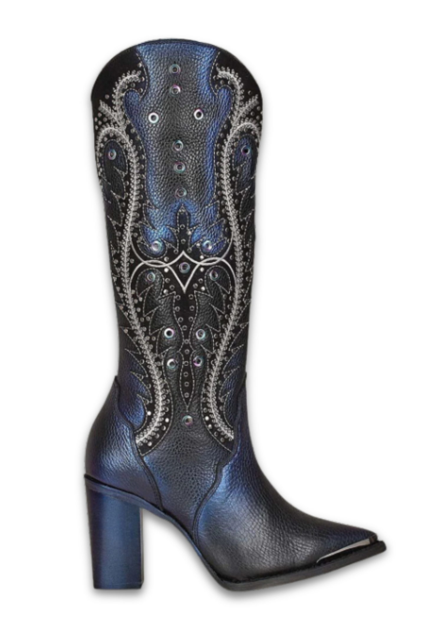 Tall Western Style Blued Boot