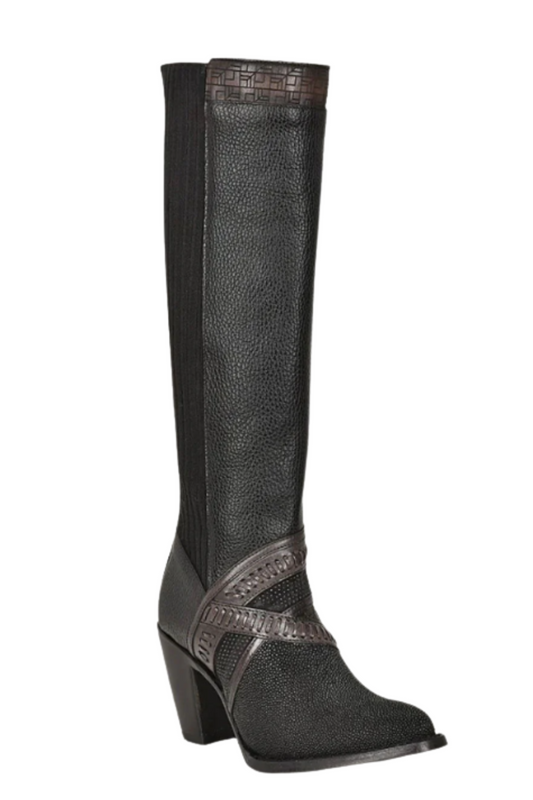 Tall Black Stingray Boot
