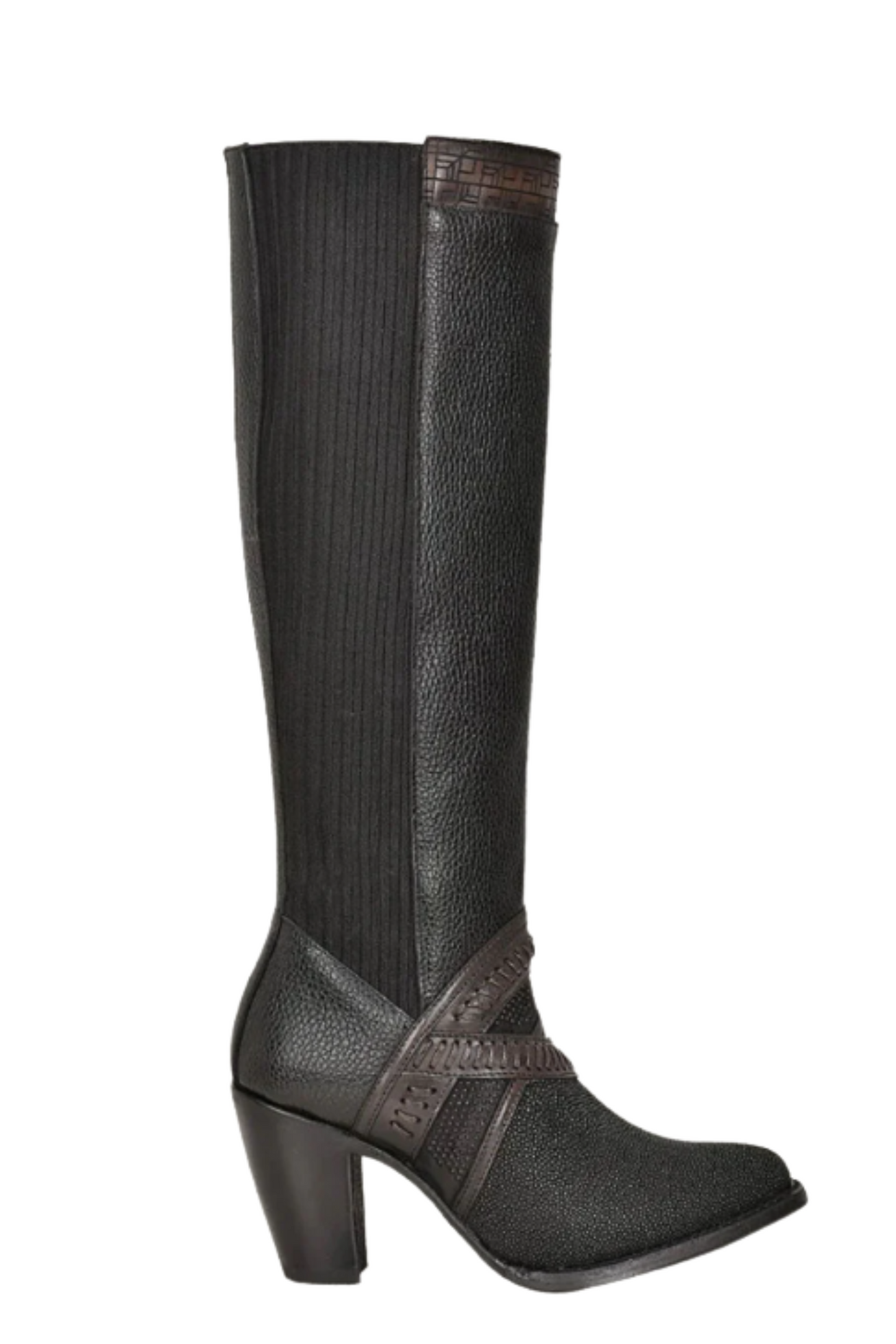 Tall Black Stingray Boot