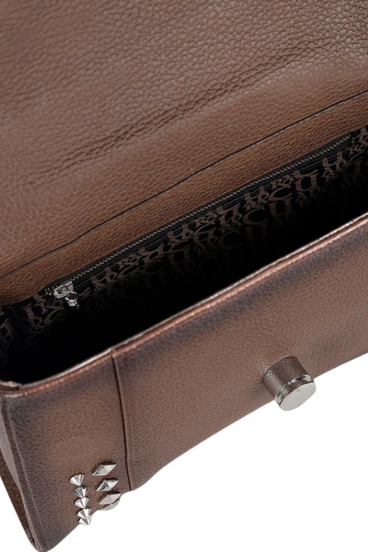 Brown Python Top Handle Handbag
