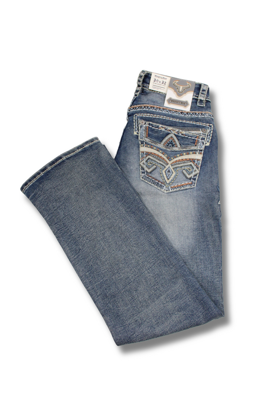 Men's Western Blue Denim WJ-2310