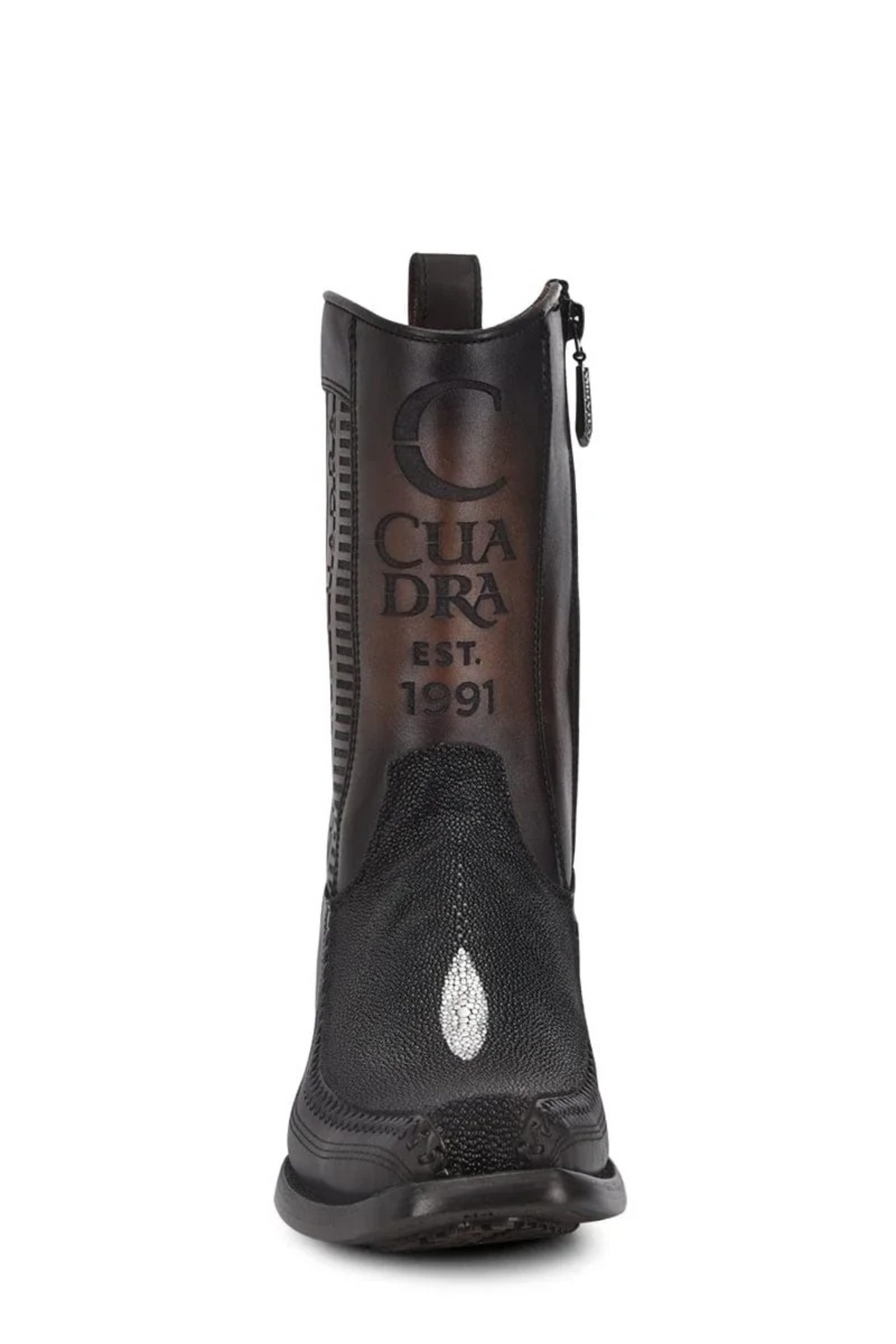 Engraved Black Stingray Cowboy Boot